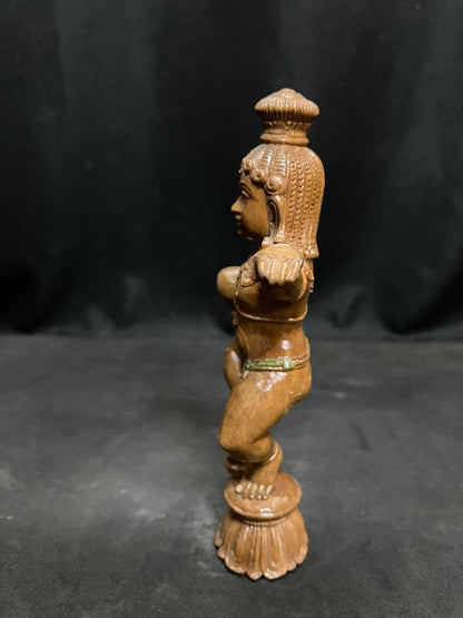 White Teak wooden made Narthana krishna