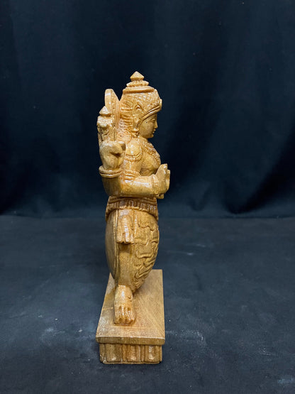 White Teak wooden made Koorma Moorthy