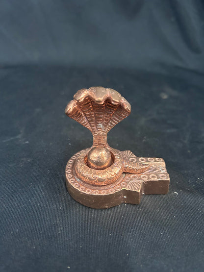 copper casted idol of bhima shankara jyothirlinga shiva linga with nagabharna