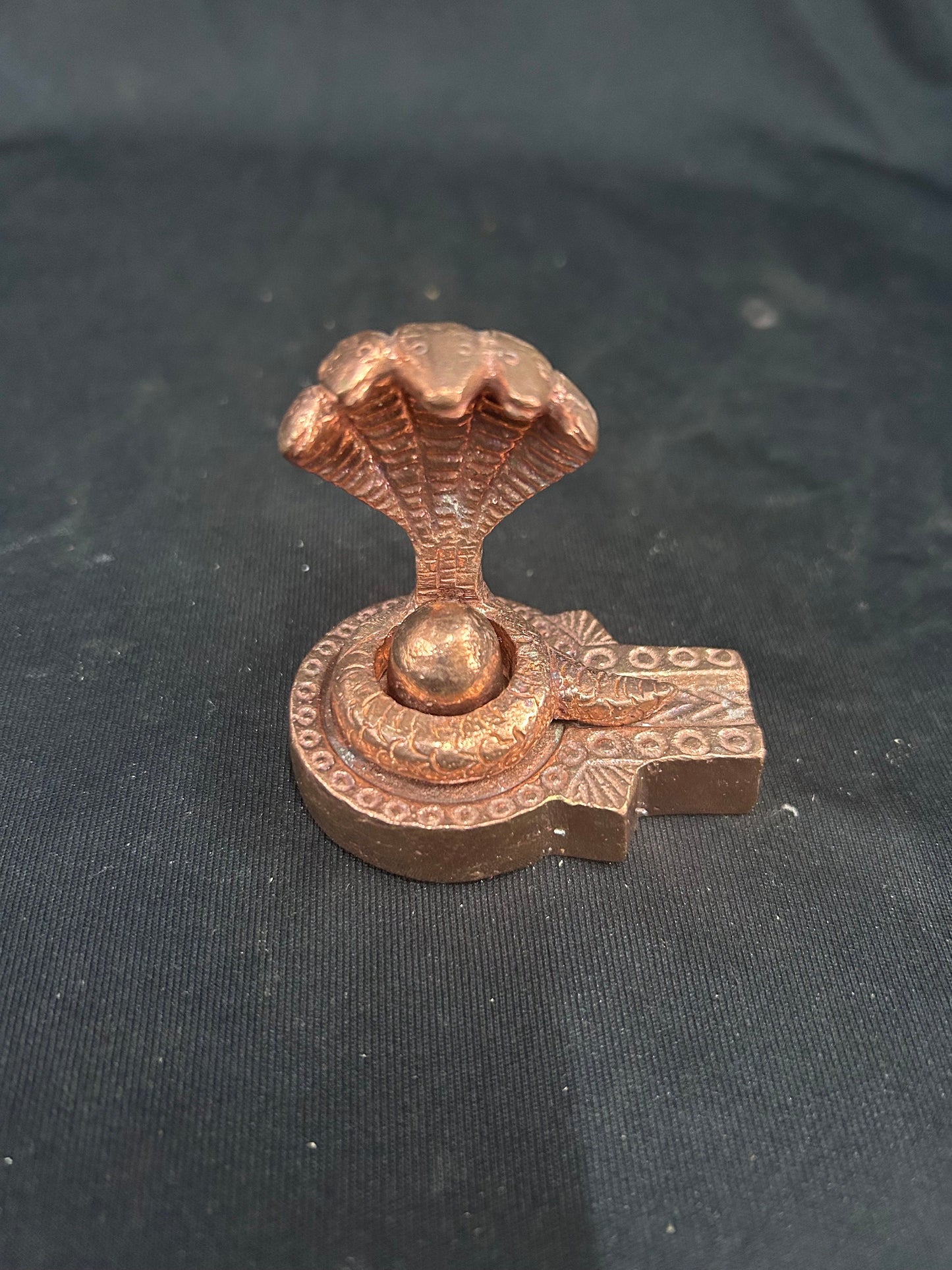 copper casted idol of bhima shankara jyothirlinga shiva linga with nagabharna