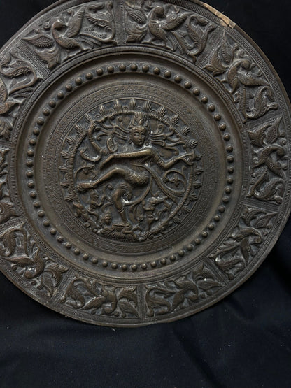 vintage brass made Nataraja Tanjore plate