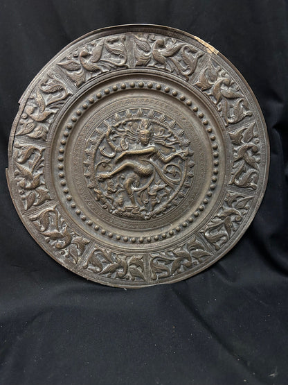 vintage brass made Nataraja Tanjore plate