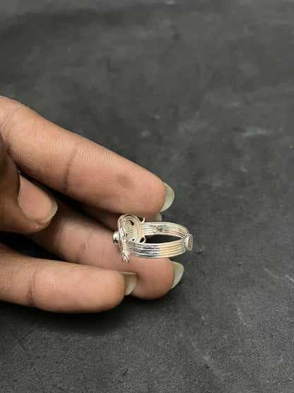 Handcrafted silver made Pavitra ring