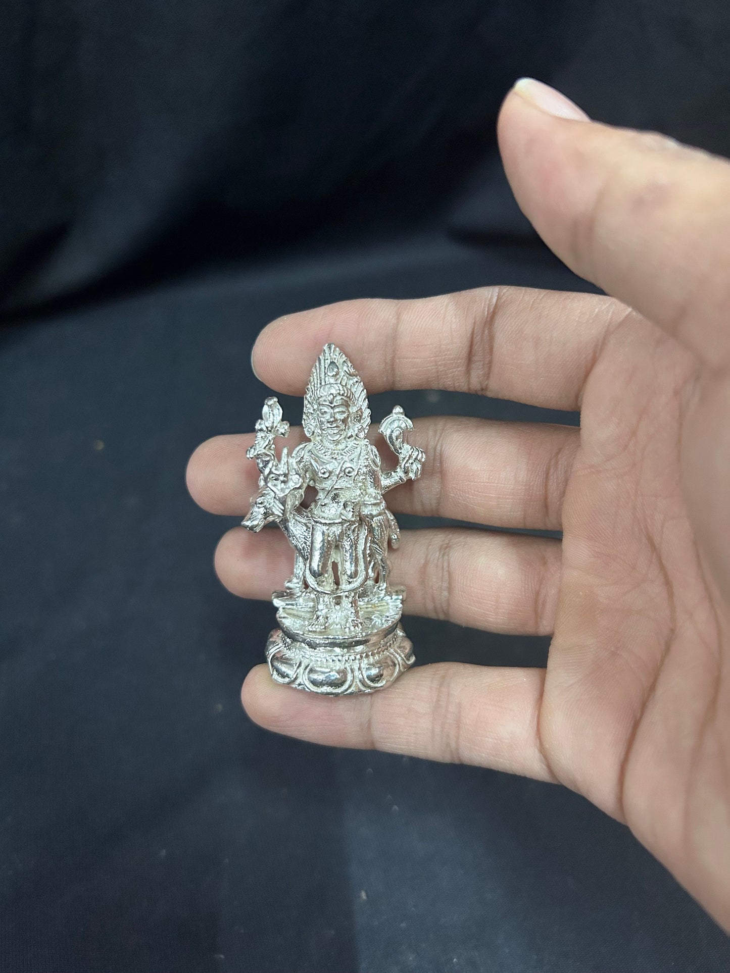 Prasiddh copper idol presents silver idol of kalabairava swamy / kalabhairava swamy