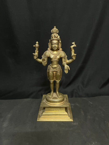 Vintage bronze made shiva idol