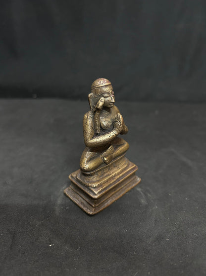 Vintage bronze idol of ramanujar idol