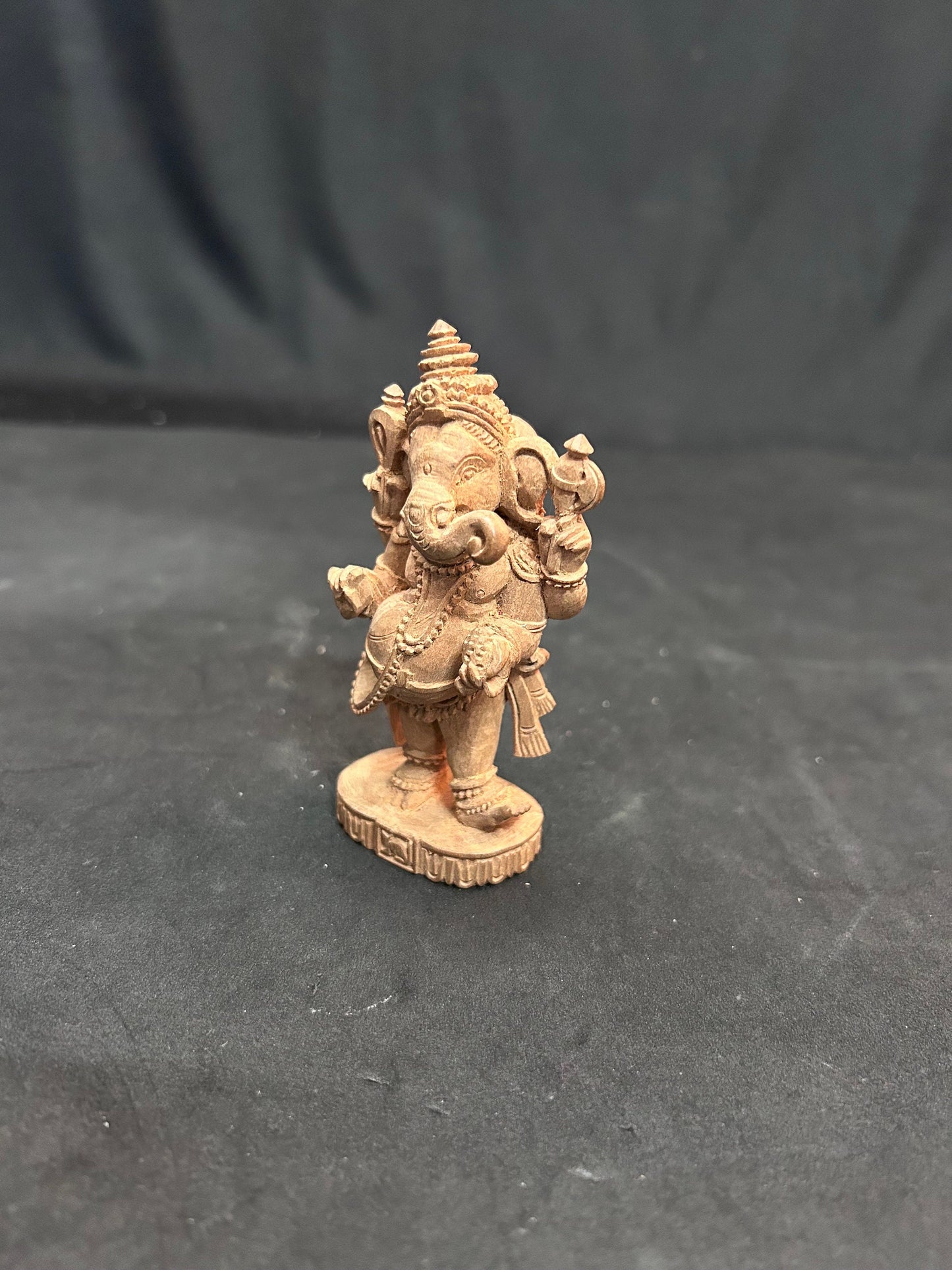 Sandalwood made Standing ganesha idol