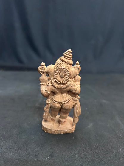 Sandalwood made Standing ganesha idol