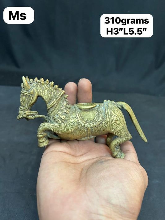 Vintage bronze cast Azgar horse vahanam,