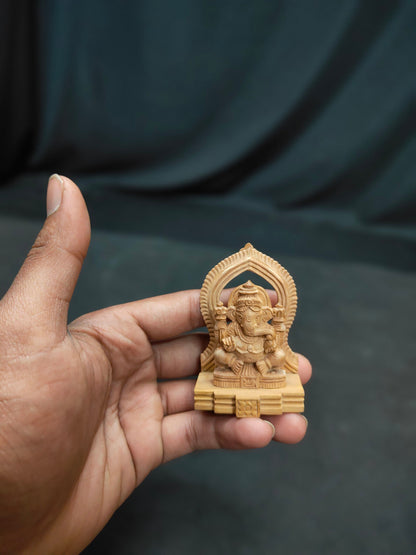 Sandalwood made Ganesha idol