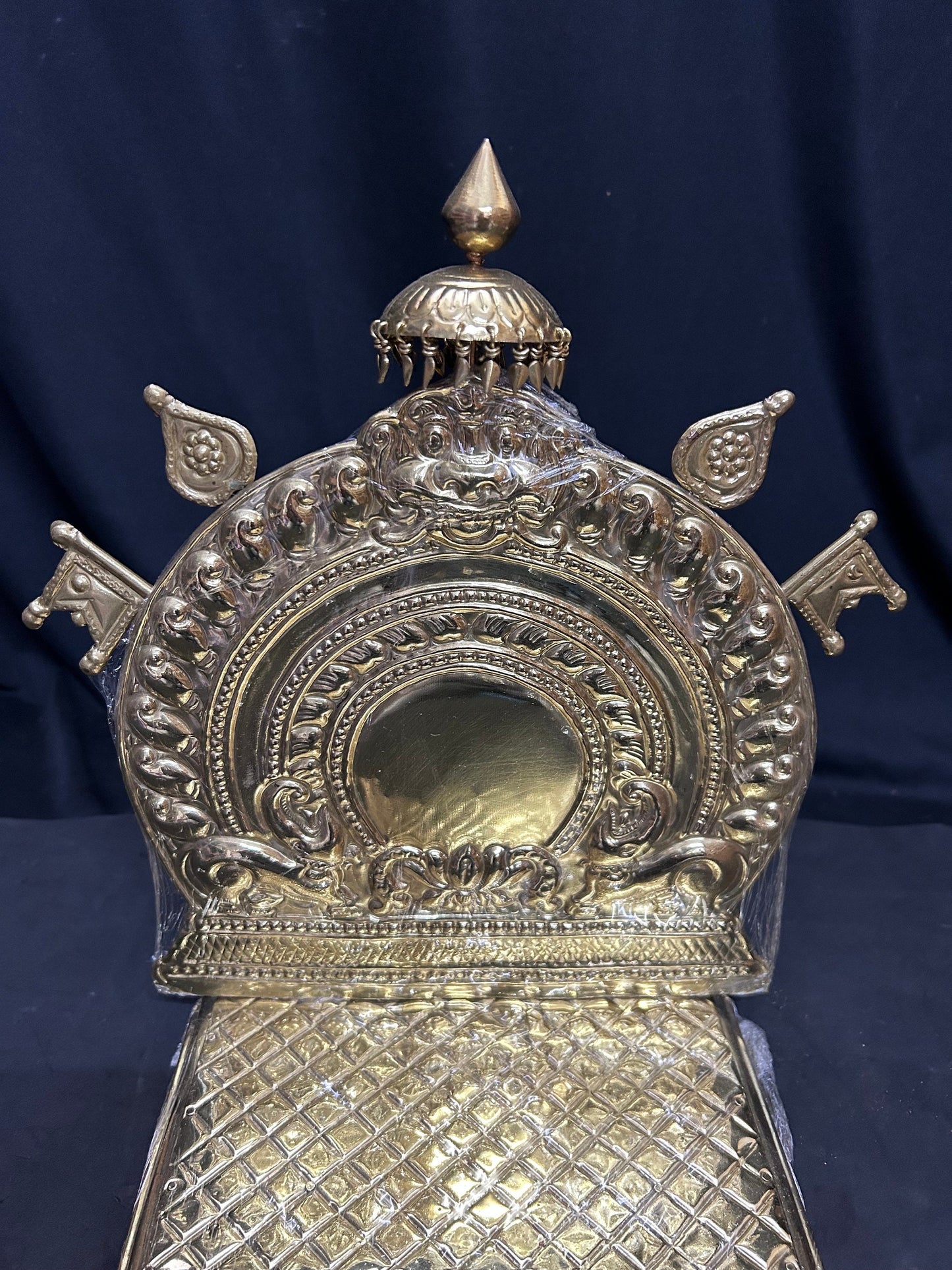 Prasiddh copper idol present brass sheet embossed udupi style peeta prabhavali