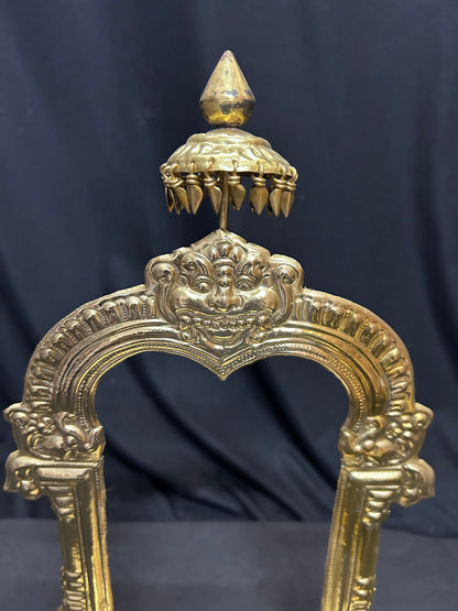 Prasiddh copper idol present brass sheet embossed venkataramana peeta prabhavali / tirupati peeta prabhavali