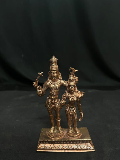 Prasiddh copper idol present copper idol of shiva parvati / uma maheshwara