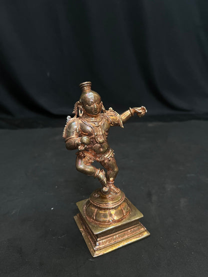 Copper idol of Narthana Krishna Vijayanagar style