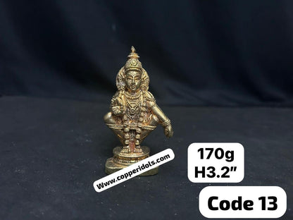 Panchaloha caste idol of Sri Iyappa swamy , Aiyappa , Dharma Shashta