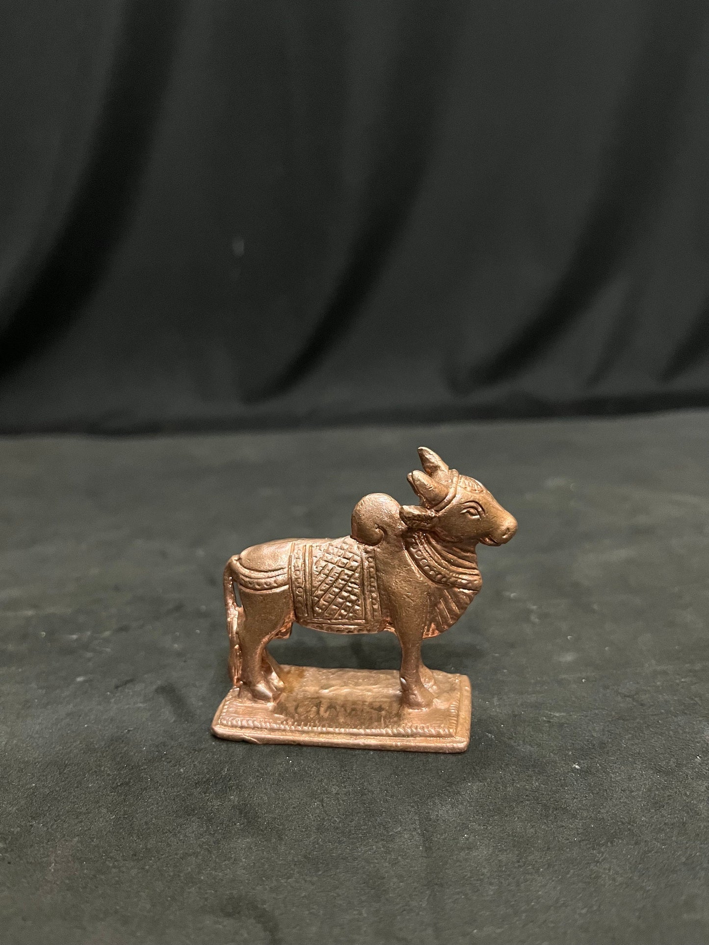 Copper casted idol of Nandi