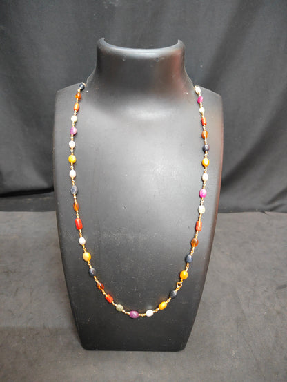 Silver made Navaratna chain