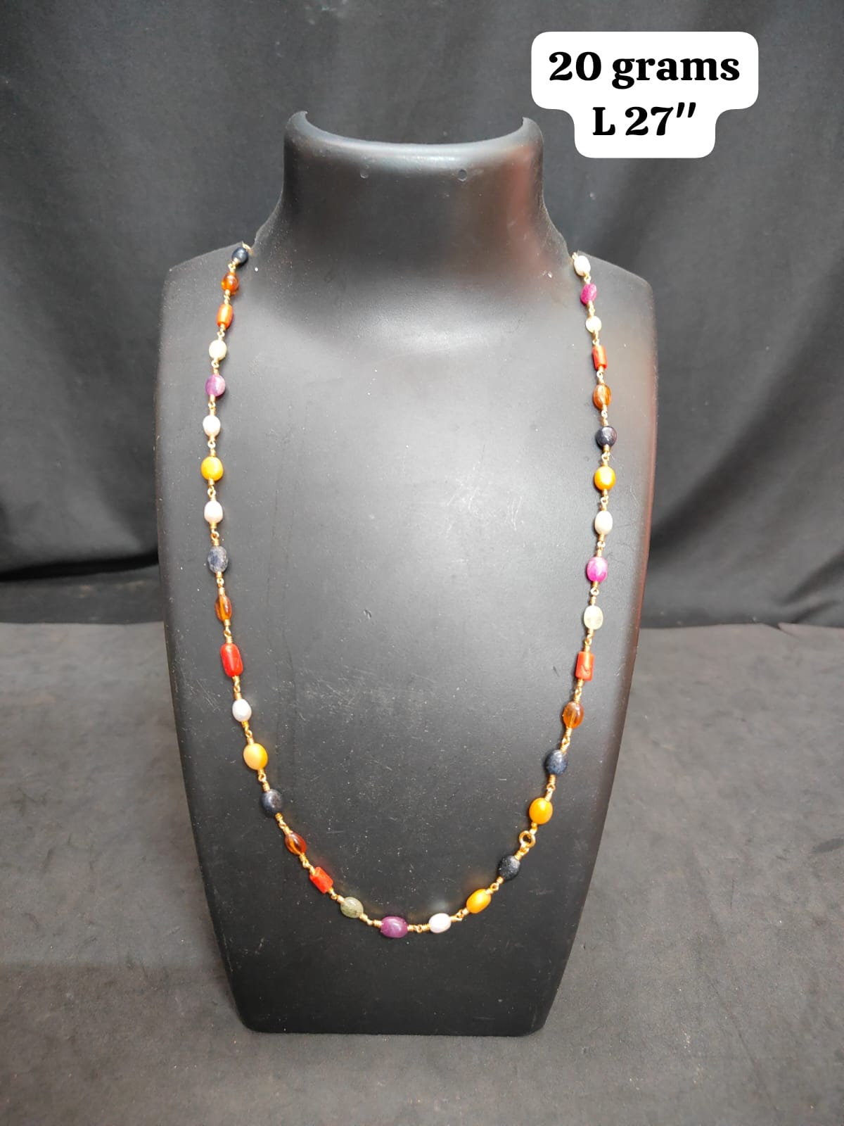 Silver made Navaratna chain