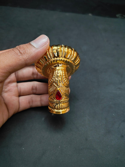 Copper made gold polished kiritam crown for idols