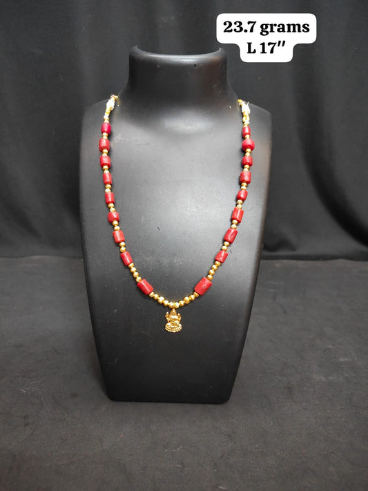 Artificial Pearl and coral made mala for decoration vintage