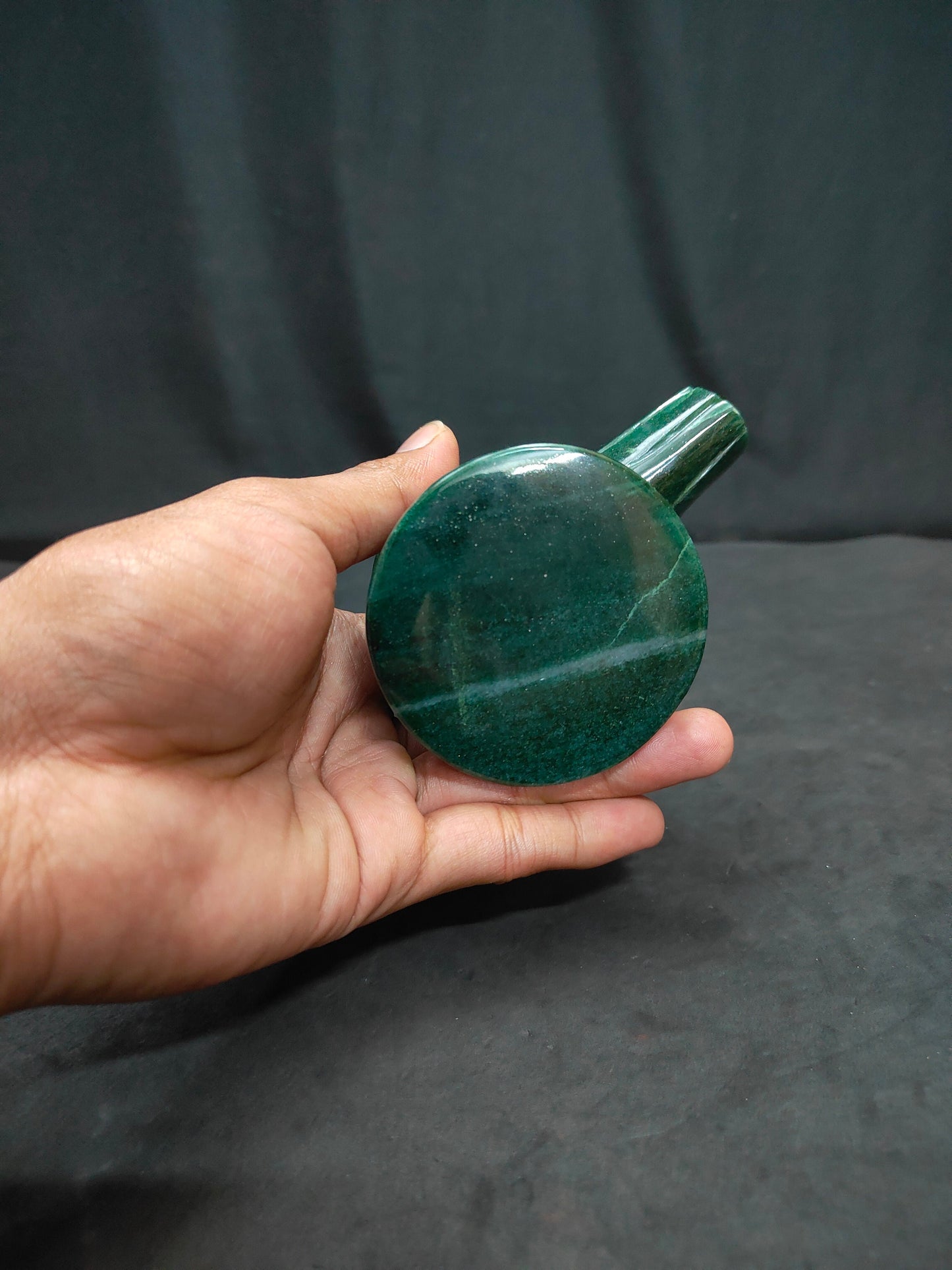 Prasiddh copper idols present Natural Jade made Shiva Linga , perfectly carved