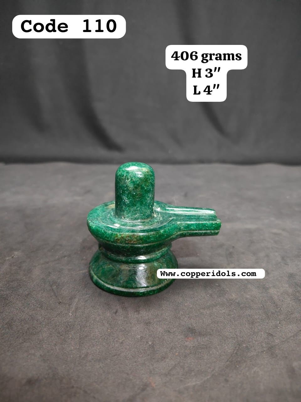 Prasiddh copper idols present Natural Jade made Shiva Linga , perfectly carved