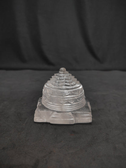 Prasiddh copper idols presents Spatika Shree Meru Yantra, Crystal Merum shree yantra