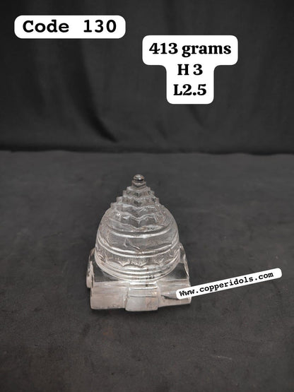 Prasiddh copper idols presents Spatika Shree Meru Yantra, Crystal Merum shree yantra