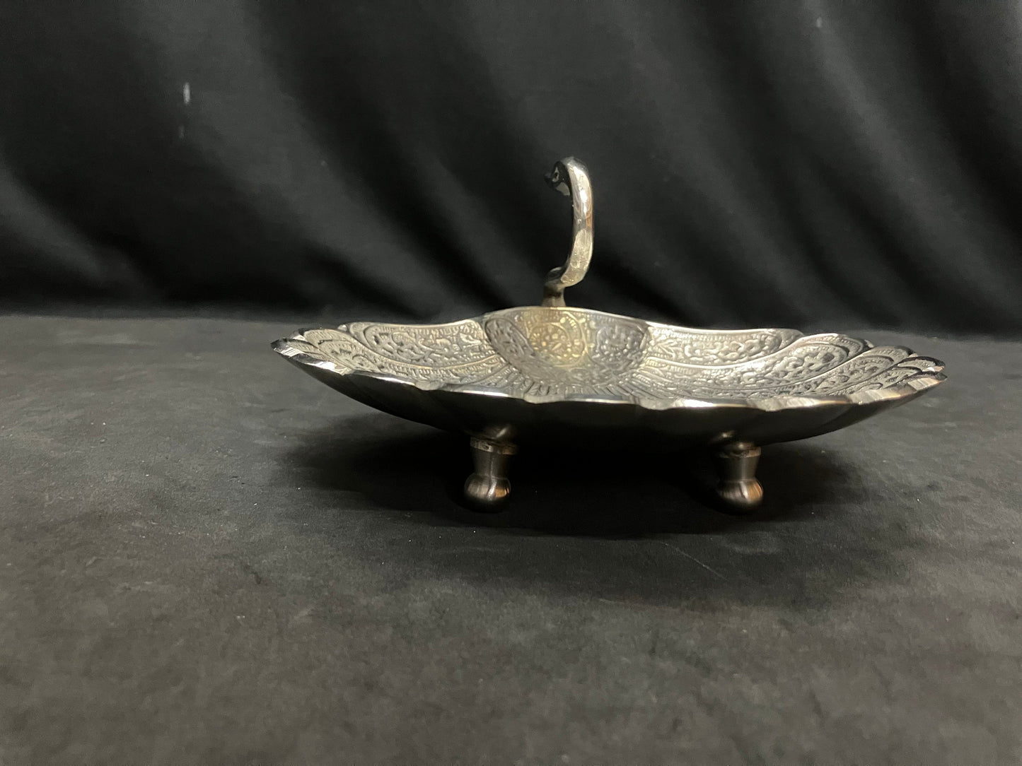 Vintage peacock shaped flower bowl for pooja room