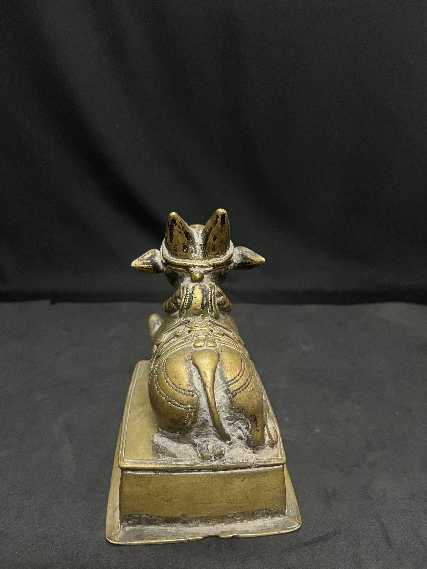 Vintage bronze cast Nandi , the shiva beloved devotee