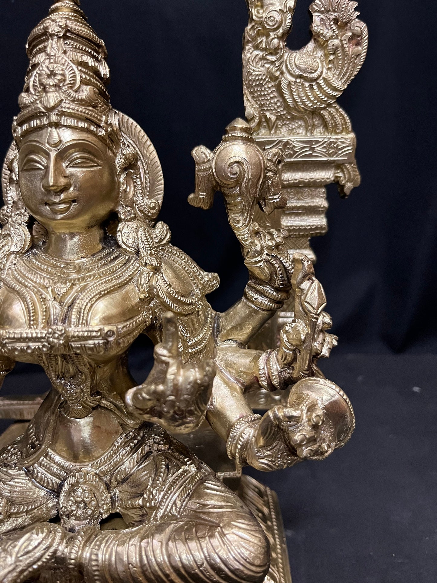 Prasiddh copper idol present Panchaloha idol of Dhairya Lakshmi , Veera Lakshmi , Vijaya Durga