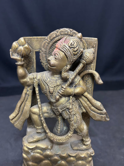 Vintage brass cast Hanuman idol