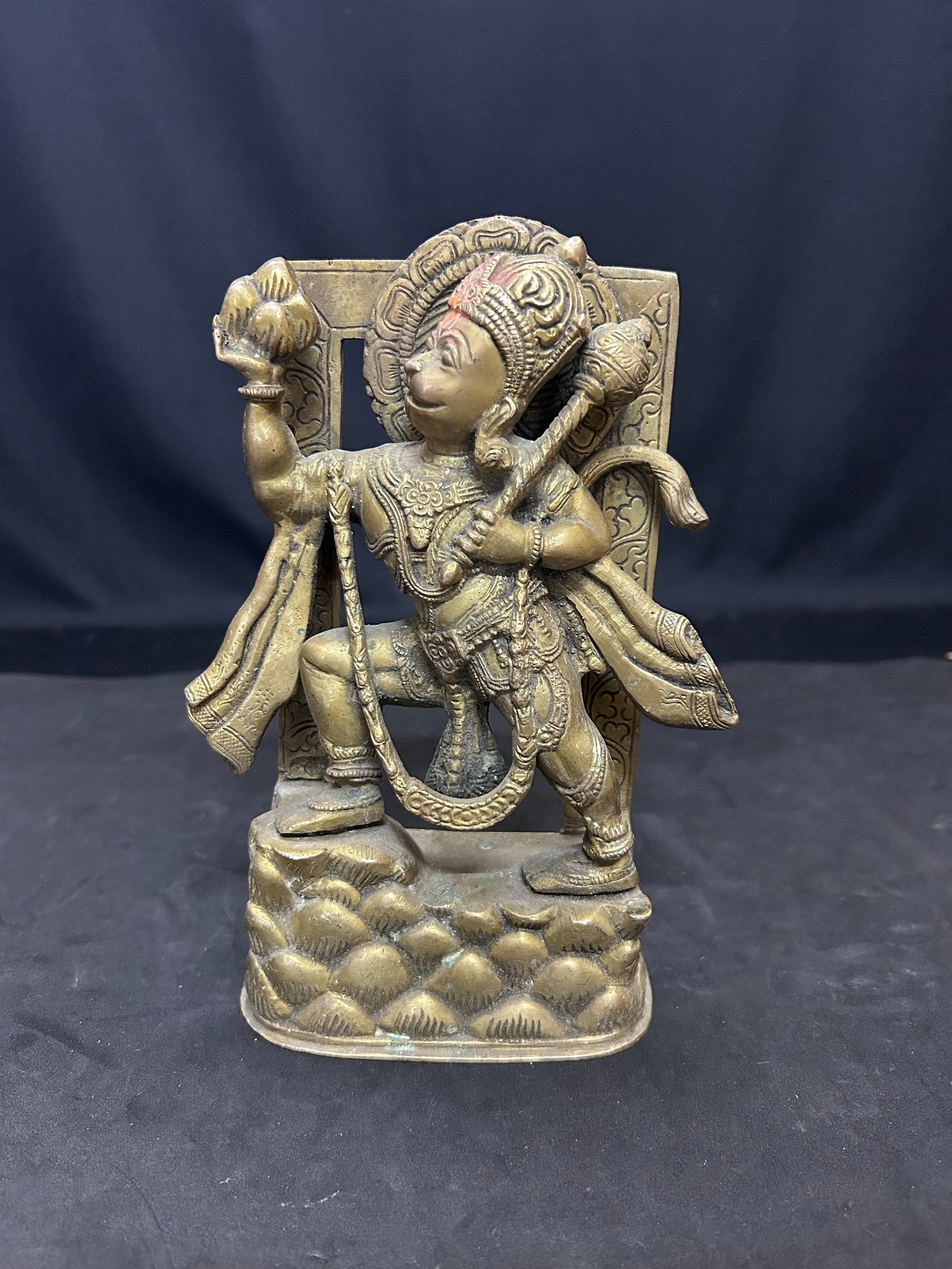 Vintage brass cast Hanuman idol