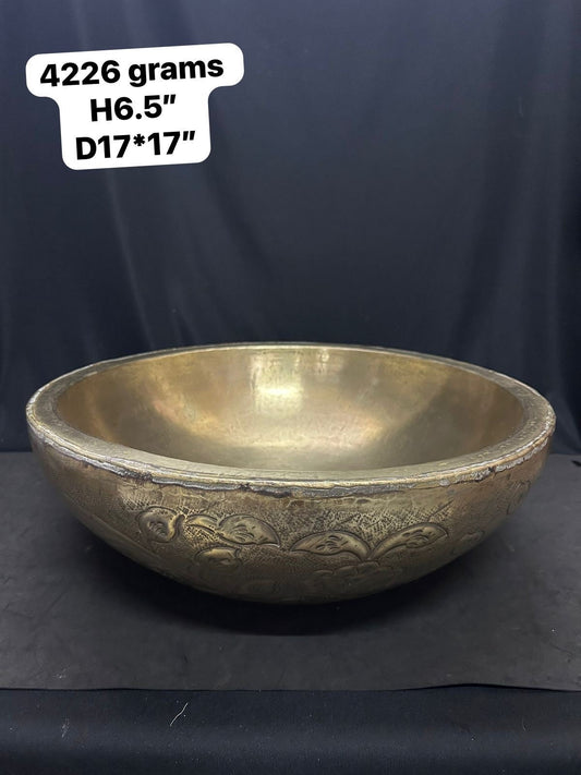 Vintage brass made heavy basin for water wash