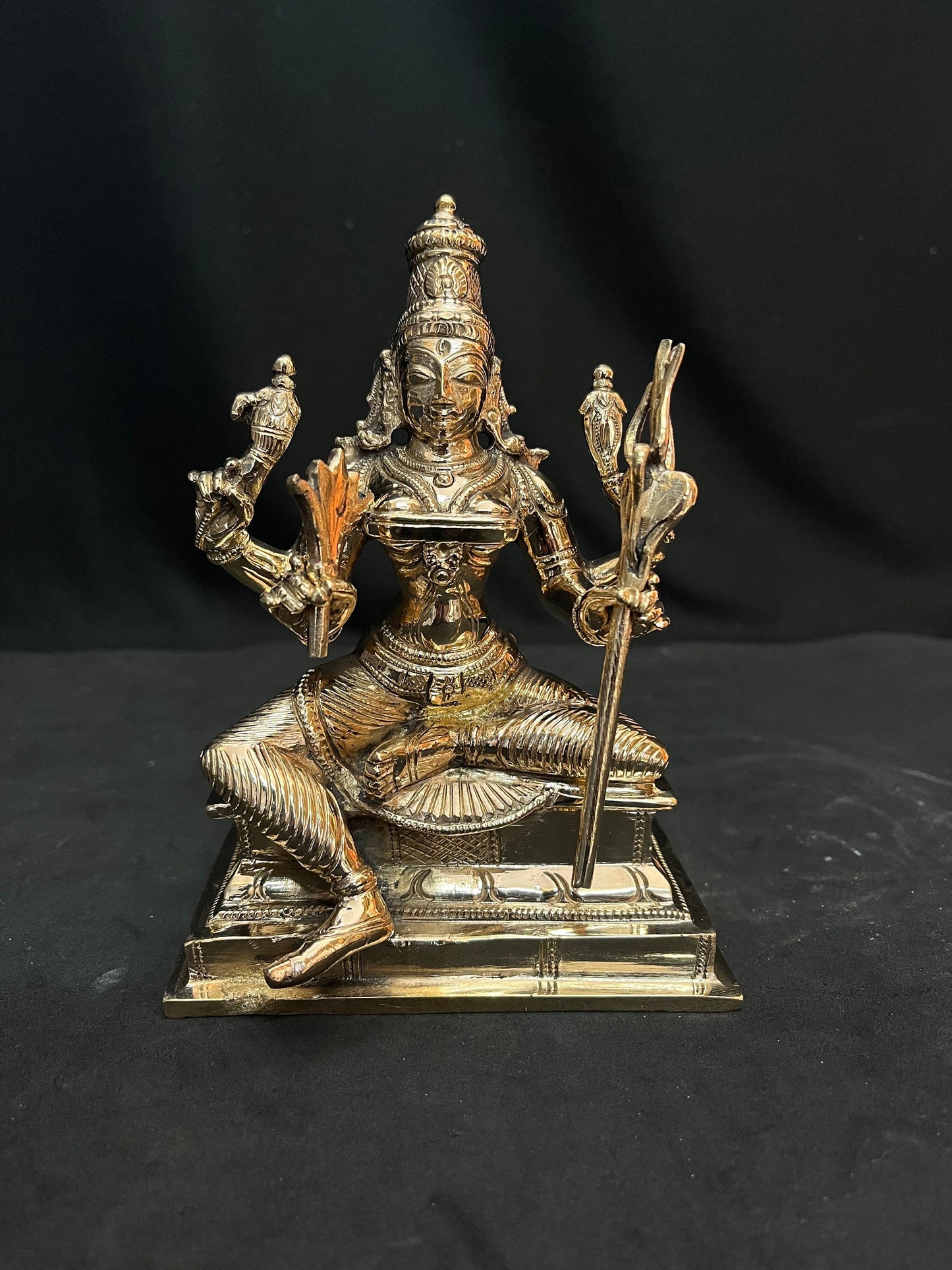 Panchaloha made beautiful idol of Sri Rajarajeshwari , Laitha Tripurasundari in Mysore style