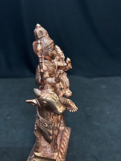 Copper casted Vrushabharoodha shiva parvati , pradosha moorthy