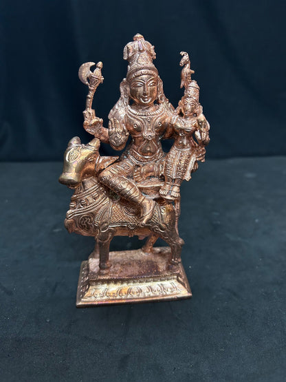 Copper casted Vrushabharoodha shiva parvati , pradosha moorthy