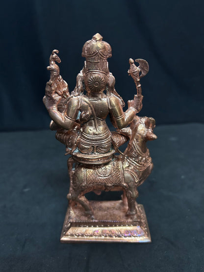 Copper casted Vrushabharoodha shiva parvati , pradosha moorthy