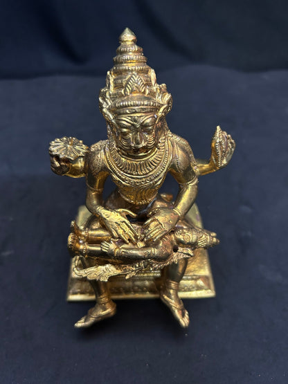 Panchaloha casted chaturbhuja Ugranarasimha moorthy