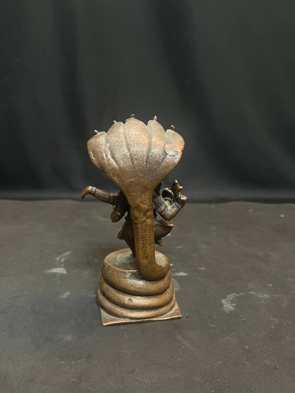 Copper made Narthana Ganesha idol