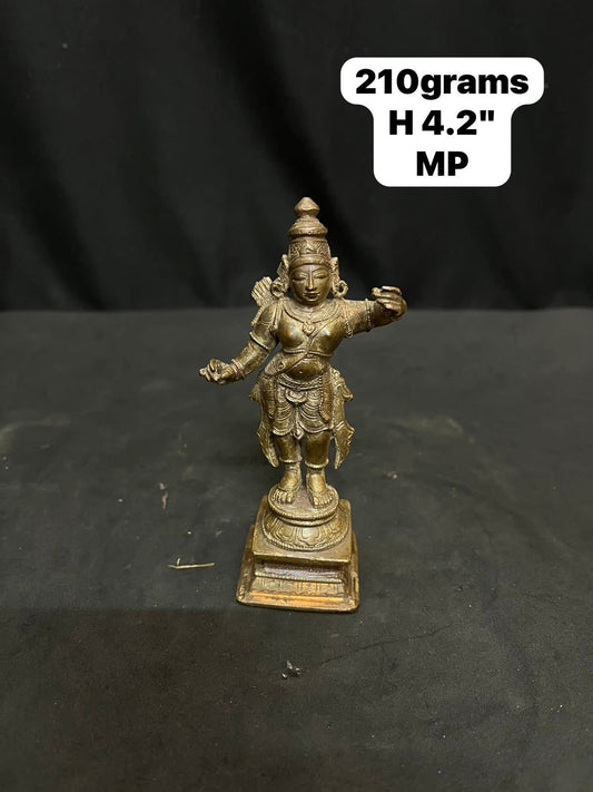 Vintage bronze cast Beautiful icon of lord rama