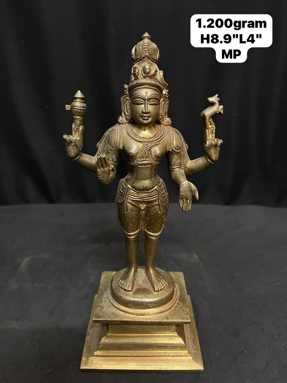 Vintage bronze made shiva idol