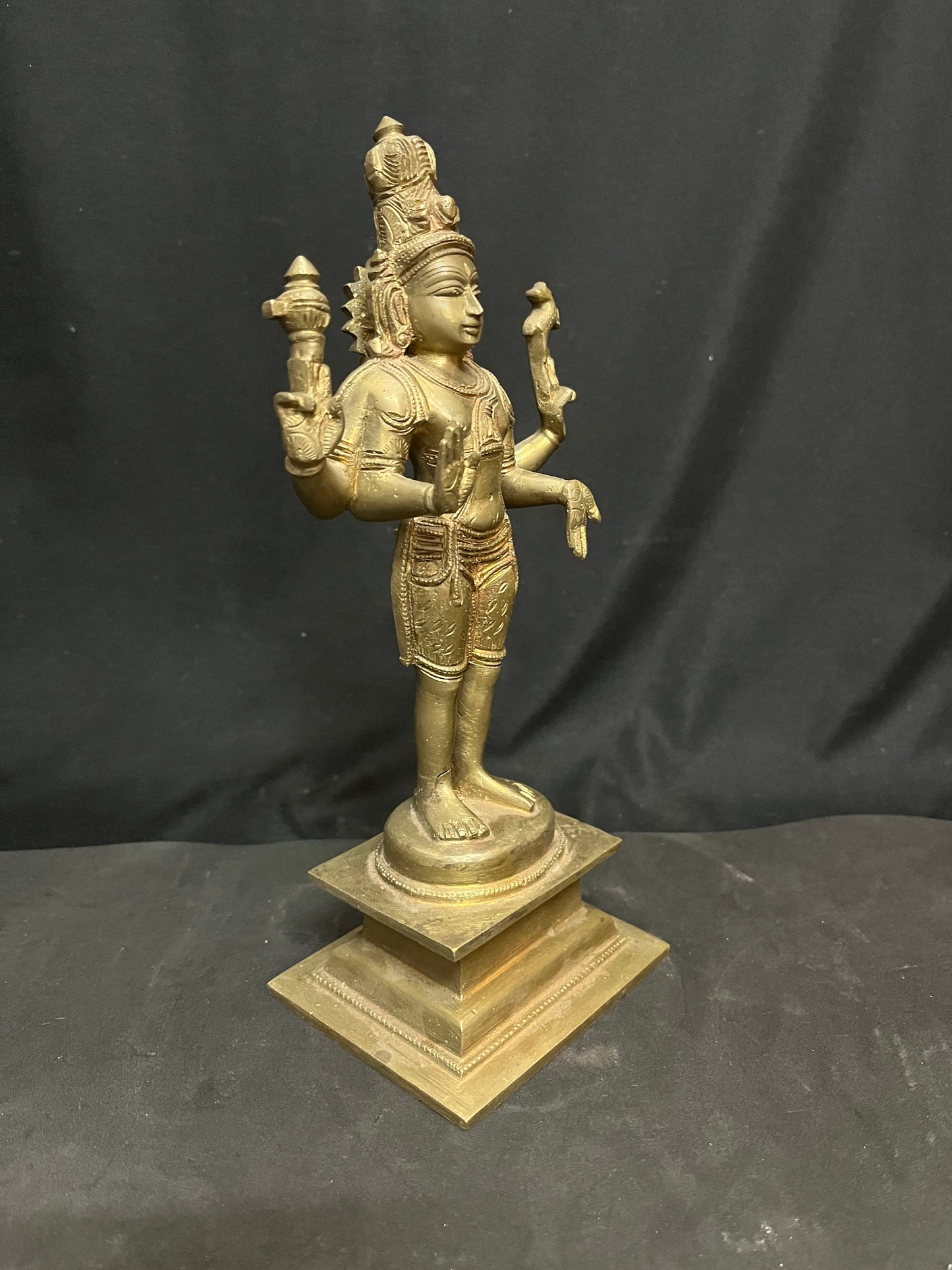 Vintage bronze made shiva idol