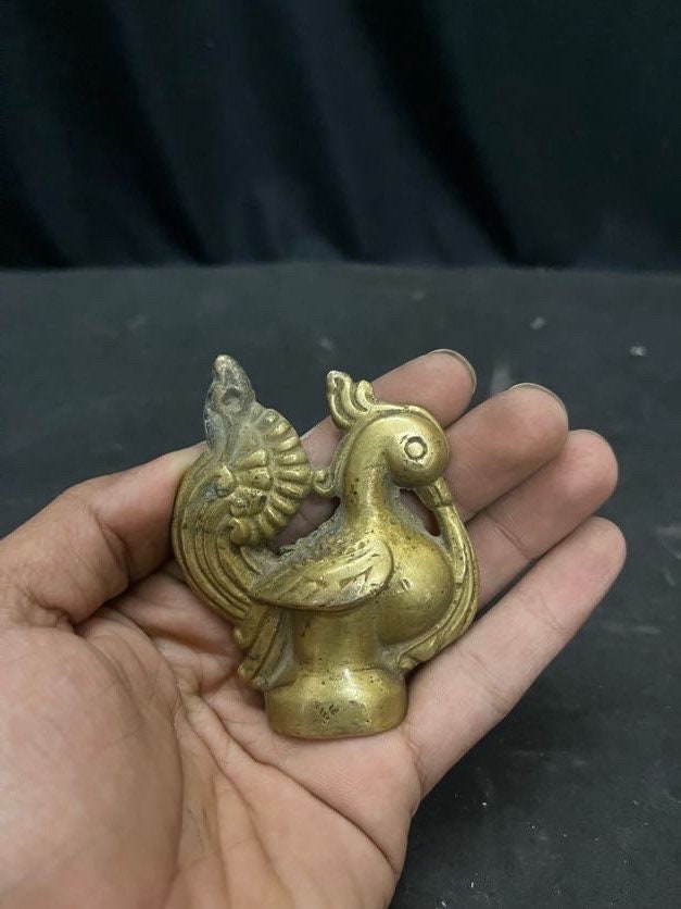 Vintage bronze cast Annapakshi Swan