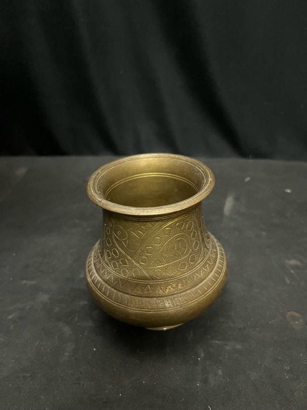 Vintage bronze cast Theerta pot , holy water kalsha pot from Deccan India