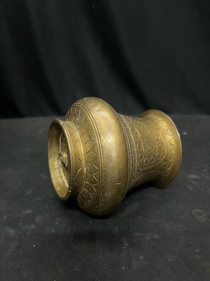 Vintage bronze cast Theerta pot , holy water kalsha pot from Deccan India