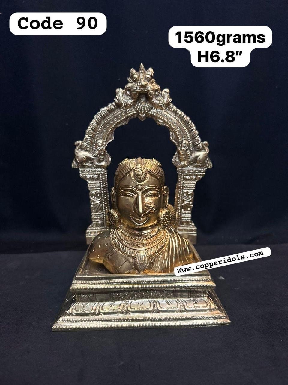 Panchaloha made gowri idol on peeta prabhavali