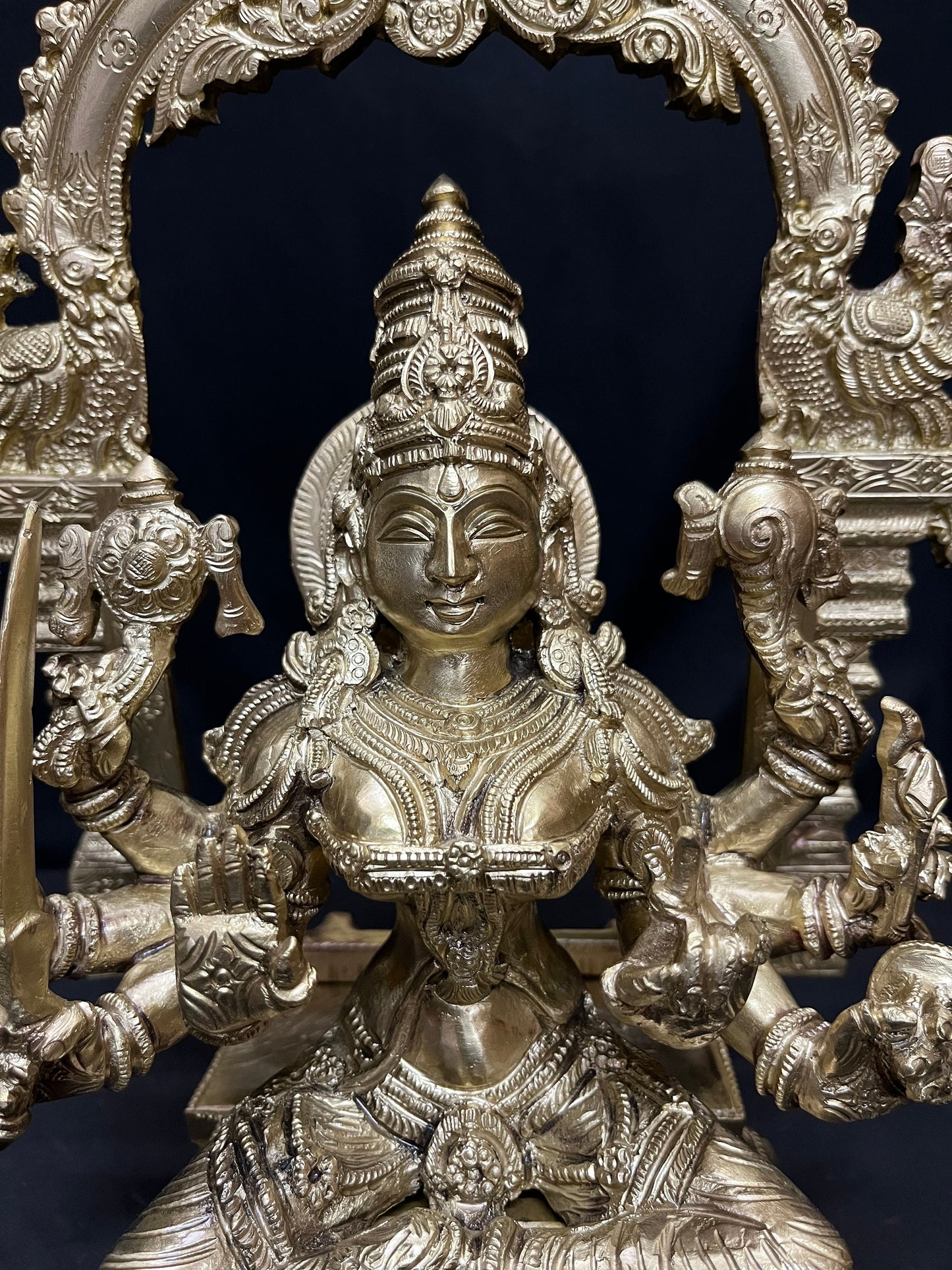 Prasiddh copper idol present Panchaloha idol of Dhairya Lakshmi , Veera Lakshmi , Vijaya Durga