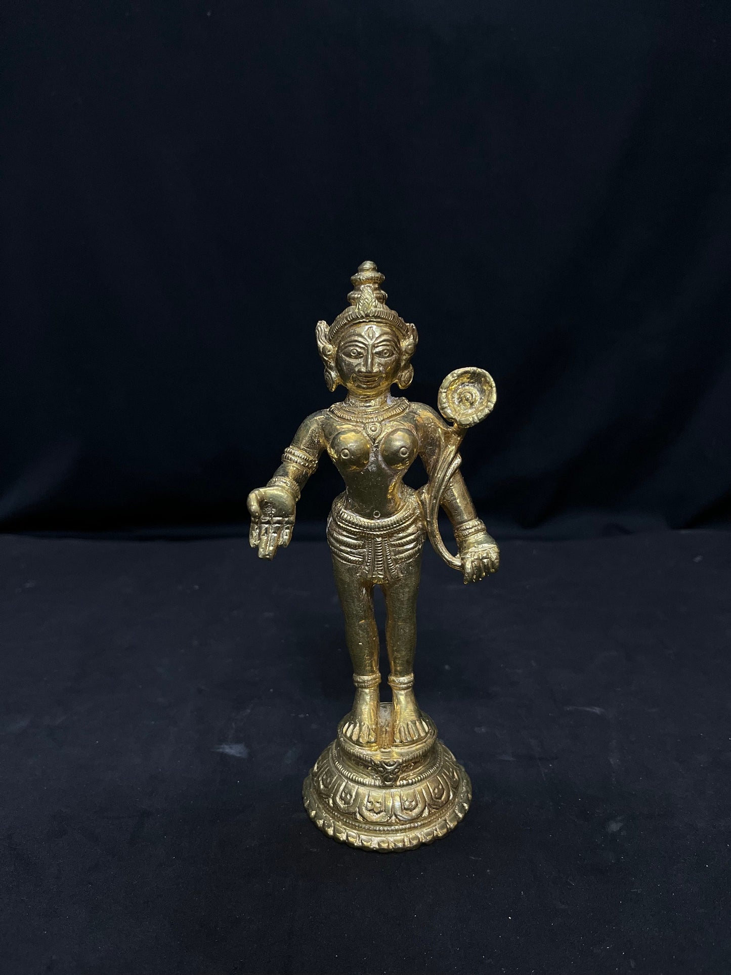 Prasiddh copper idol present Panchaloha idol of Radha , Gujarat style