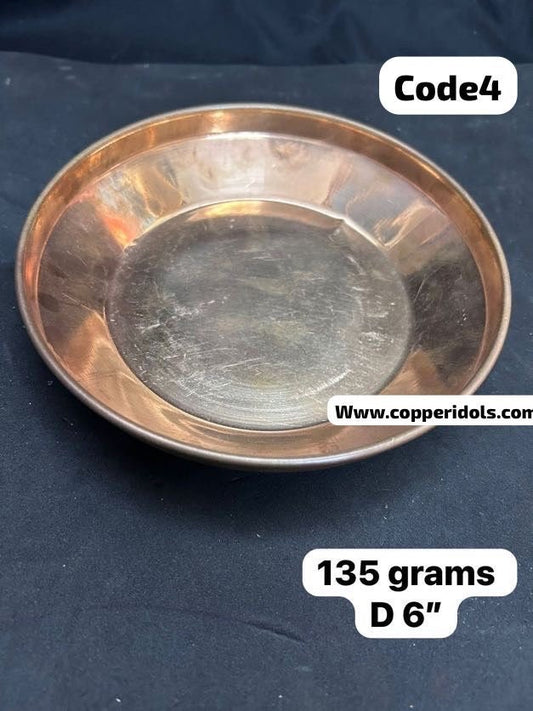 copper made arghya/ achamya plate